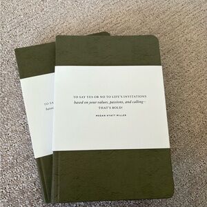 Full Focus Green Vegan Leather Quarterly Planner
